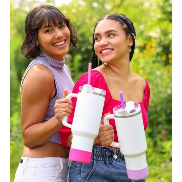 NEW CharCharms 40 oz. Colorful Tumbler Straws & Rainbow Charm Accessory Bundle - Picture 3 of 8